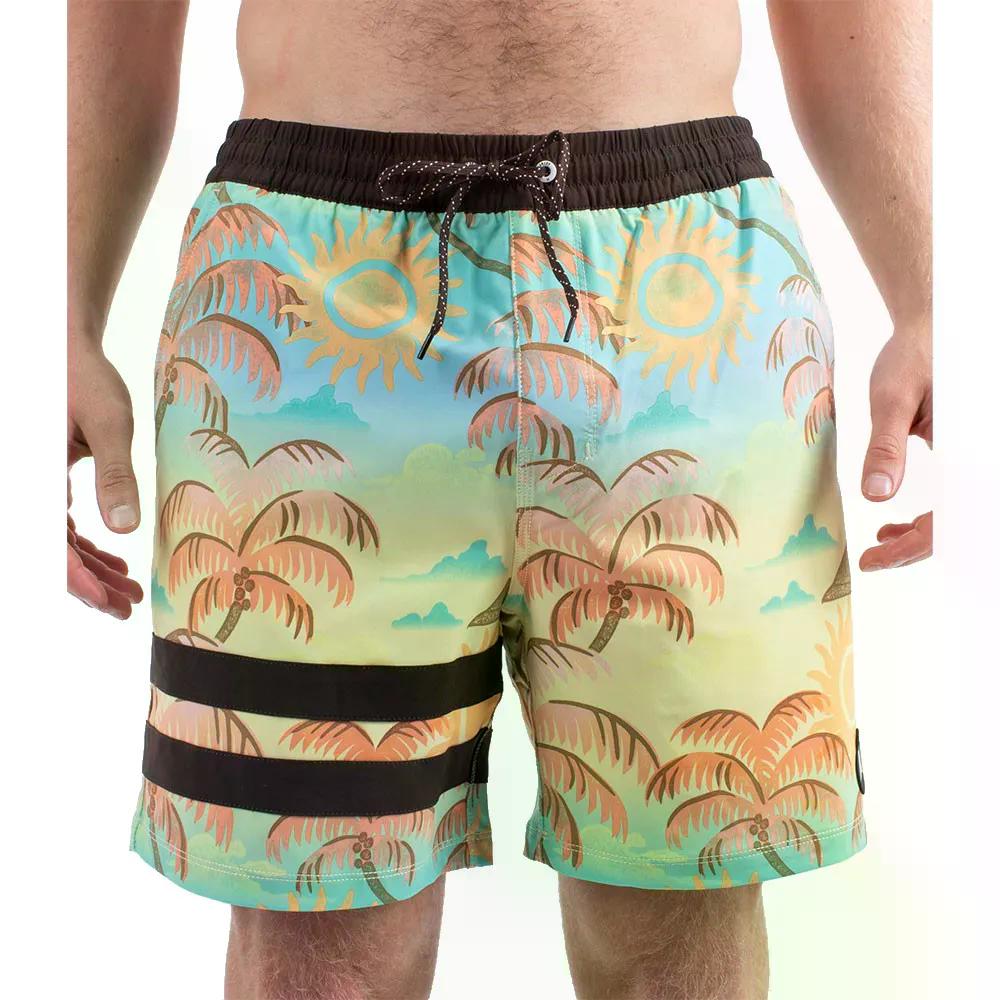 HURLEY Phntm Eco Block Party Volley 17\" 水浴びズボン下 （ Pineapple ）  [t]"