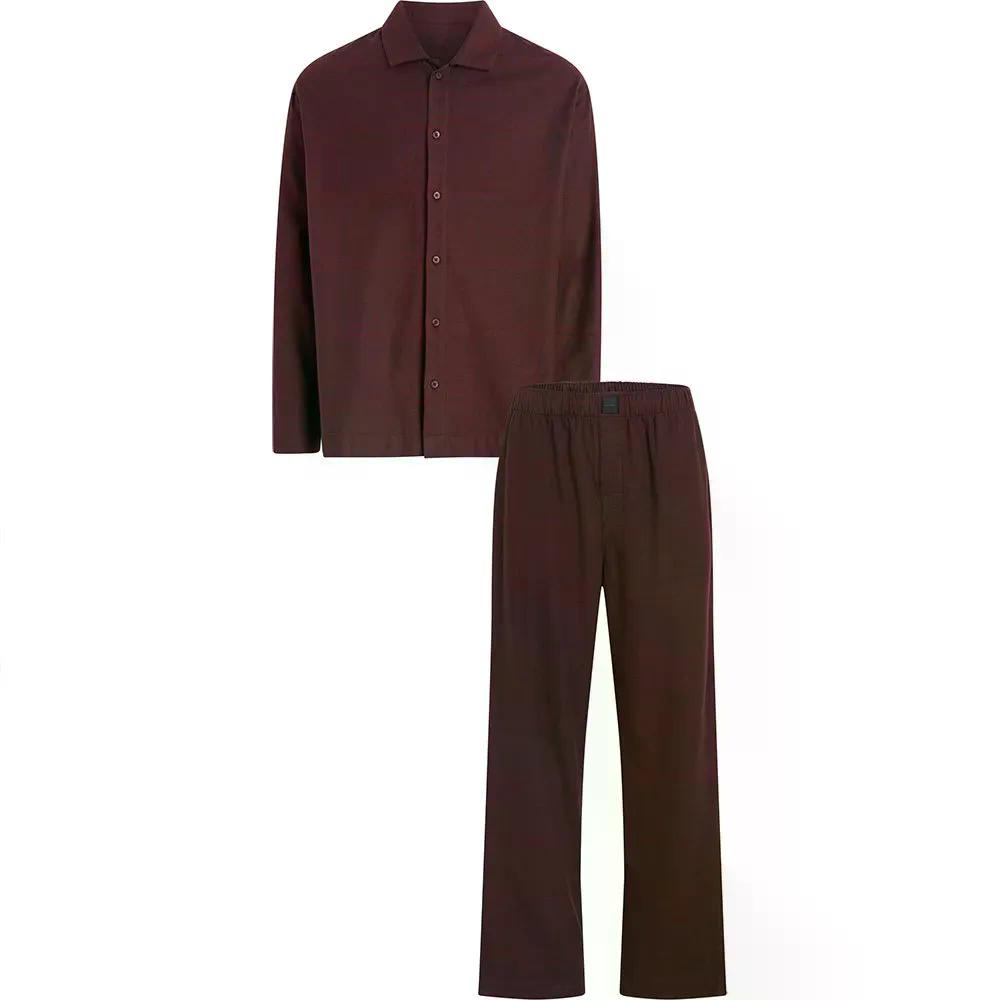 カルバン・クライン 000NM2764E ロングスリーブ パジャマ （ BeamPlaidTruffleBrown ） | CALVIN KLEIN 000NM2764E long sleeve pyjama  [t]
