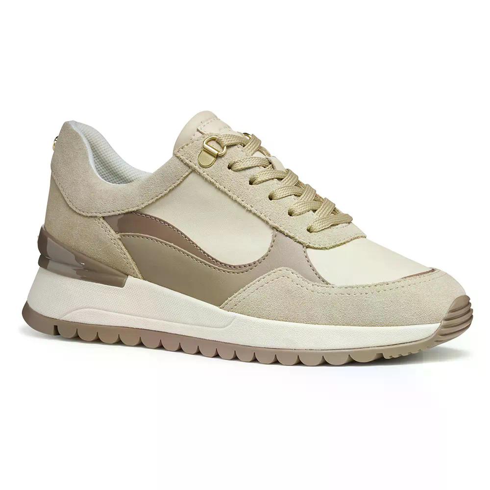 ジェオックス デシャ スニーカー ウーマン （ LightTaupe/Papyrus ） | GEOX Desya sneakers woman [t]