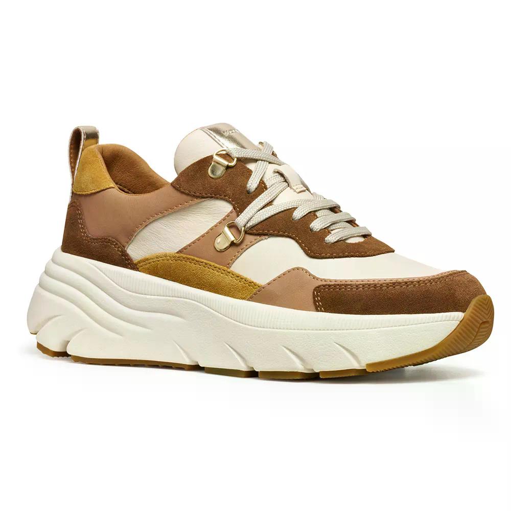 ジェオックス ディアマンタ スニーカー ウーマン （ Mud/Beige ） | GEOX Diamanta sneakers woman [t]｜クライムスワールド 店