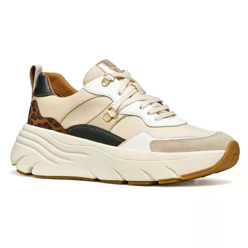 ジェオックス ディアマンタ スニーカー ウーマン （ Papyrus/Cognac ） | GEOX Diamanta sneakers woman [t]
