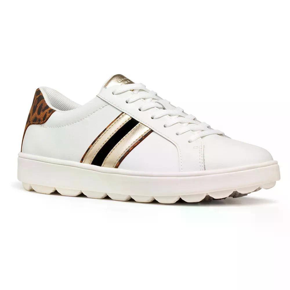 ジェオックス スフェリカ エキューブ-1 スニーカー 成人女性 （ White/Cognac ） | GEOX Spherica Ecub-1 sneakers woman  [t]