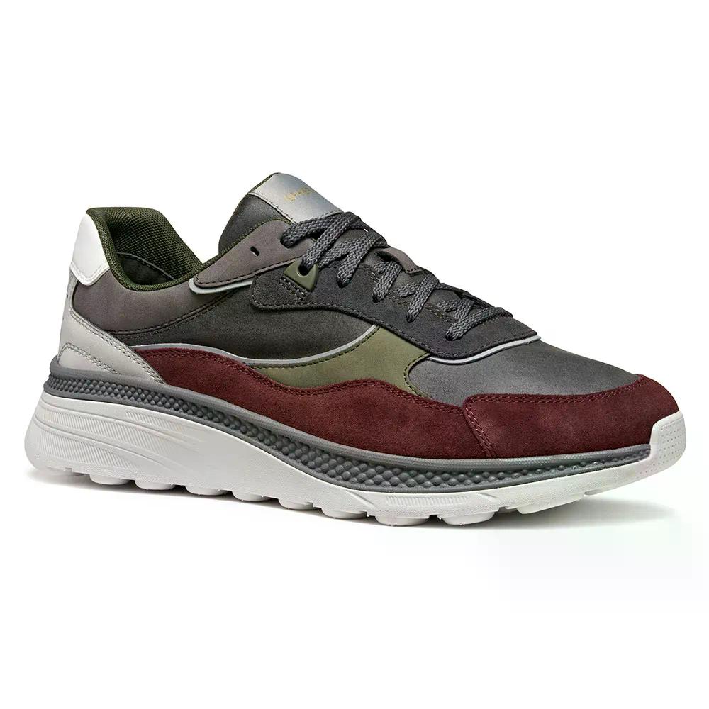 ジェオックス スフェリカ アクティフ X1 スニーカー （ Graphite/Wine ） | GEOX Spherica Actif X1 sneakers  [t]