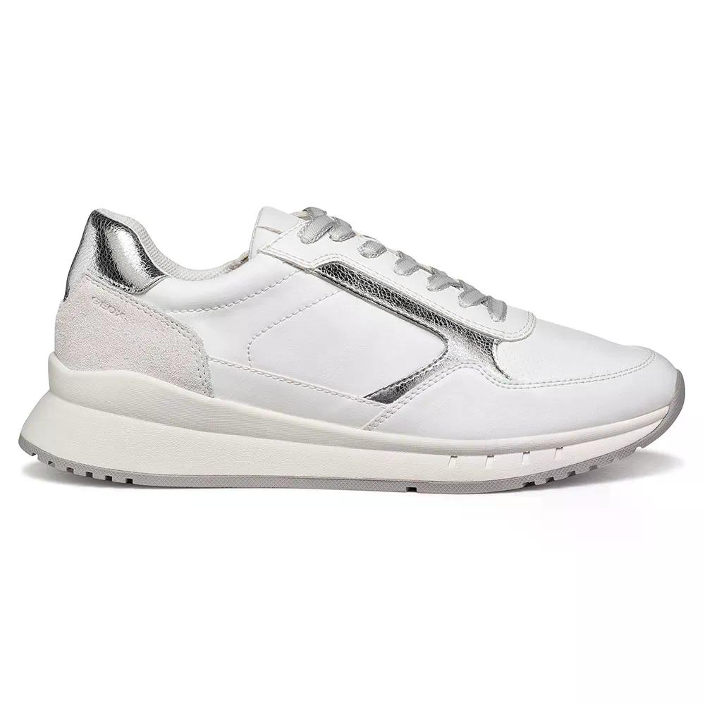 ジェオックス オクタヴィー スニーカー ウーマン （ White/Silver ） | GEOX Octaviee sneakers woman [t]｜クライムスワールド 店