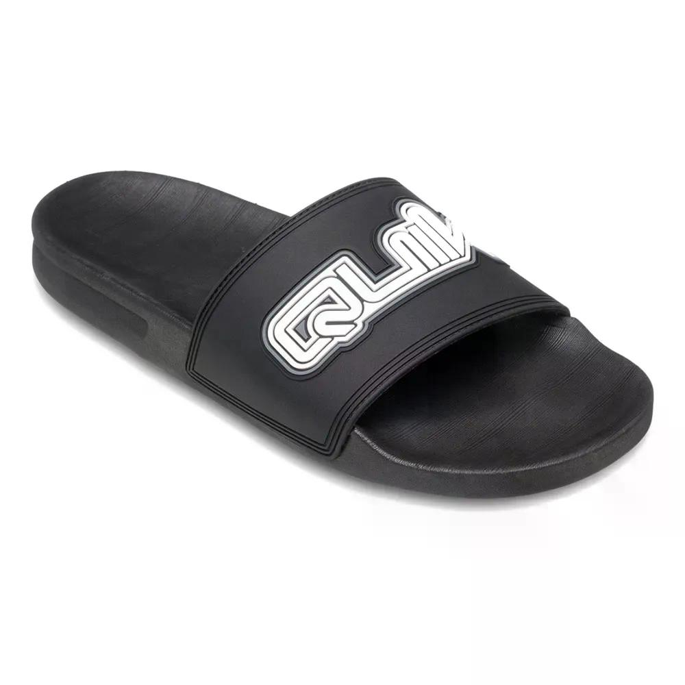 クイックしろがね色 リヴィ 言葉目じるし II サンダル （ Black5 ） | QUIKSILVER Rivi Wordmark II Sandals  [t]
