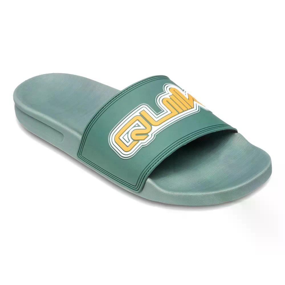 クイックしろがね色 リヴィ 言葉目じるし II サンダル （ Sage ） | QUIKSILVER Rivi Wordmark II Sandals  [t]