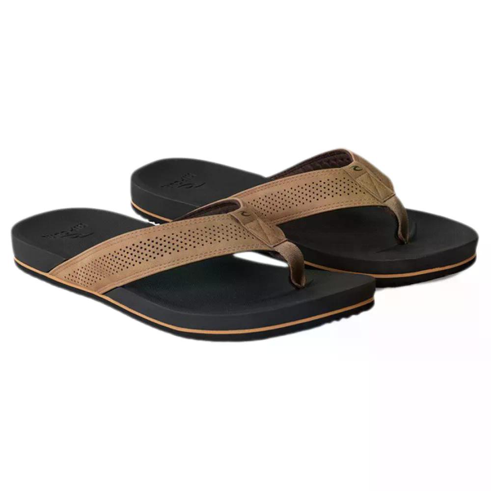 上唇長い巻き毛 チバ 2.0 ブルーム フリップフロップ （ Brown/Black ） | RIP CURL Chiba 2.0 Bloom Flip Flops  [t]
