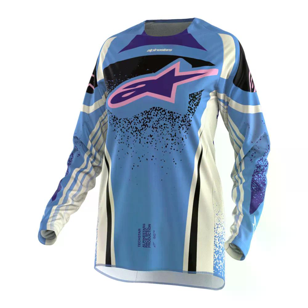 ALPINESTARS Stella Techstar Nomur 長袖ティーシャツ （ LightBlue/OffWhite/Black ）  [t]