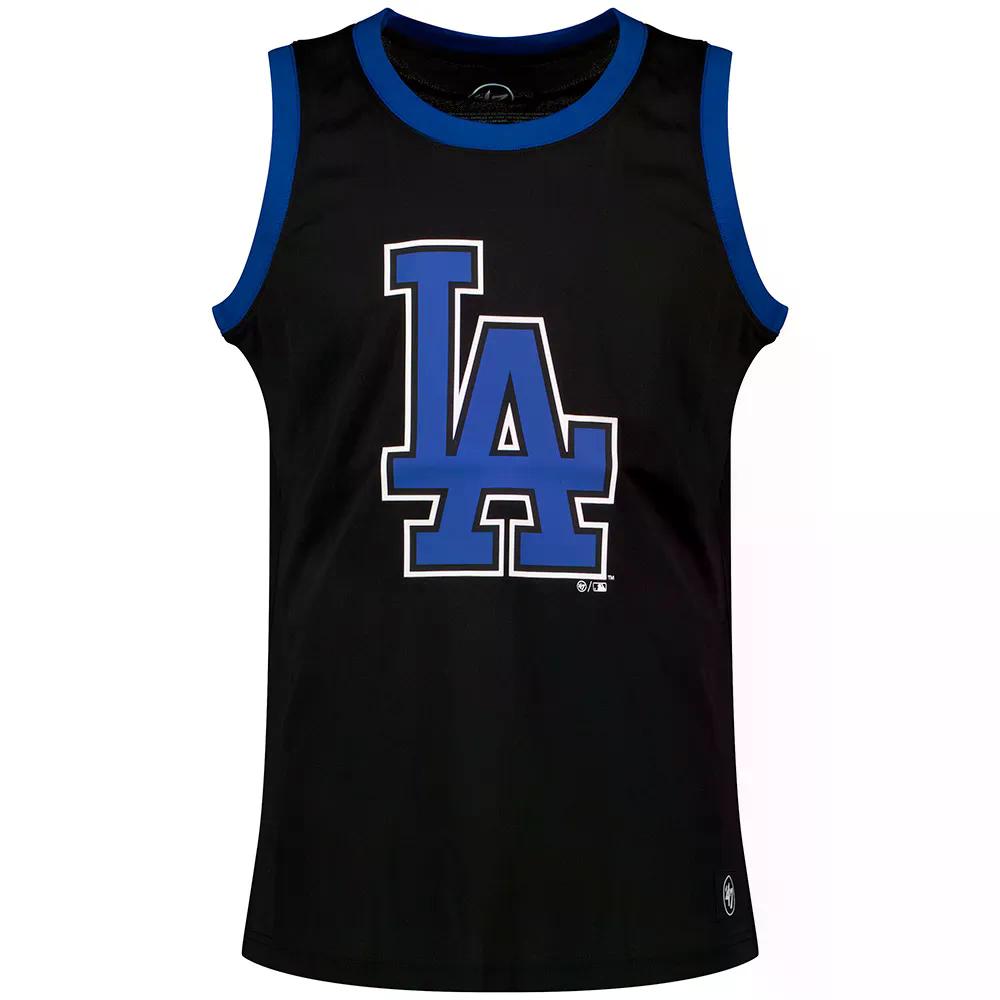 47 MLB 15126193 Los Angeles Dodgers ノースリーブティーシャツ （ JetBlack/JetBlack ）  [t]