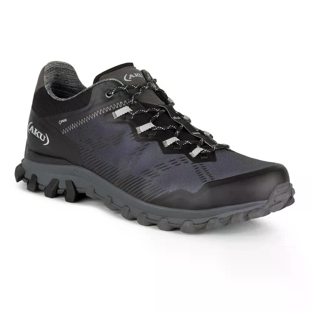 アク レヴィア ゴアテックス 山歩きシューズ （ Black/Silver ） | AKU Levia gore-tex hiking shoes  [t]