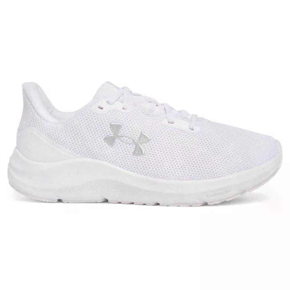 アンダーアーマー パースート 4 駈けっくらシューズ （ White/White/MetallicSilver ） | UNDER ARMOUR Pursuit 4 running shoes  [t]