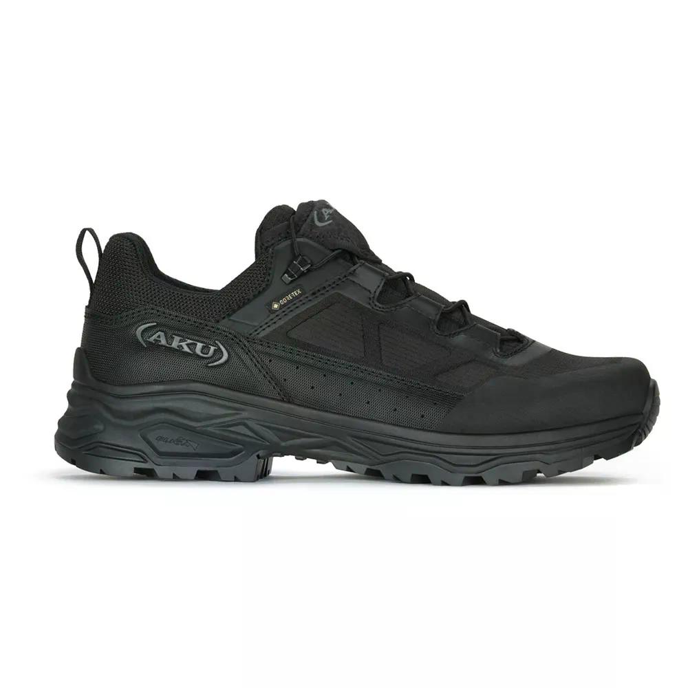 アク 浪花節的フランネル 置き目 ゴアテックス 山歩きシューズ （ Black ） | AKU Sentinel Low gore-tex hiking shoes  [t]