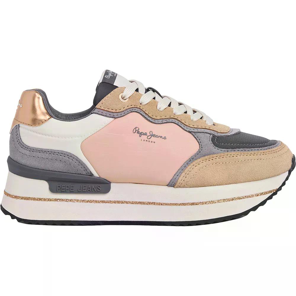 ペペジーンズ ラス基準打数 グリッター スニーカー （ CaramelBeige ） | PEPE JEANS Rusper Glitter スニーカー  [t]