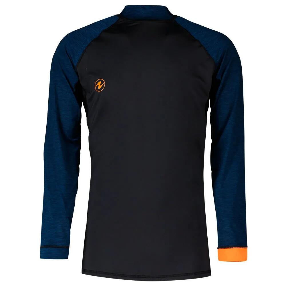 混雑時差し固める -  AQUALUNG Sf Long Sleeve Rash Guard （ Black / Navy ）  [t]