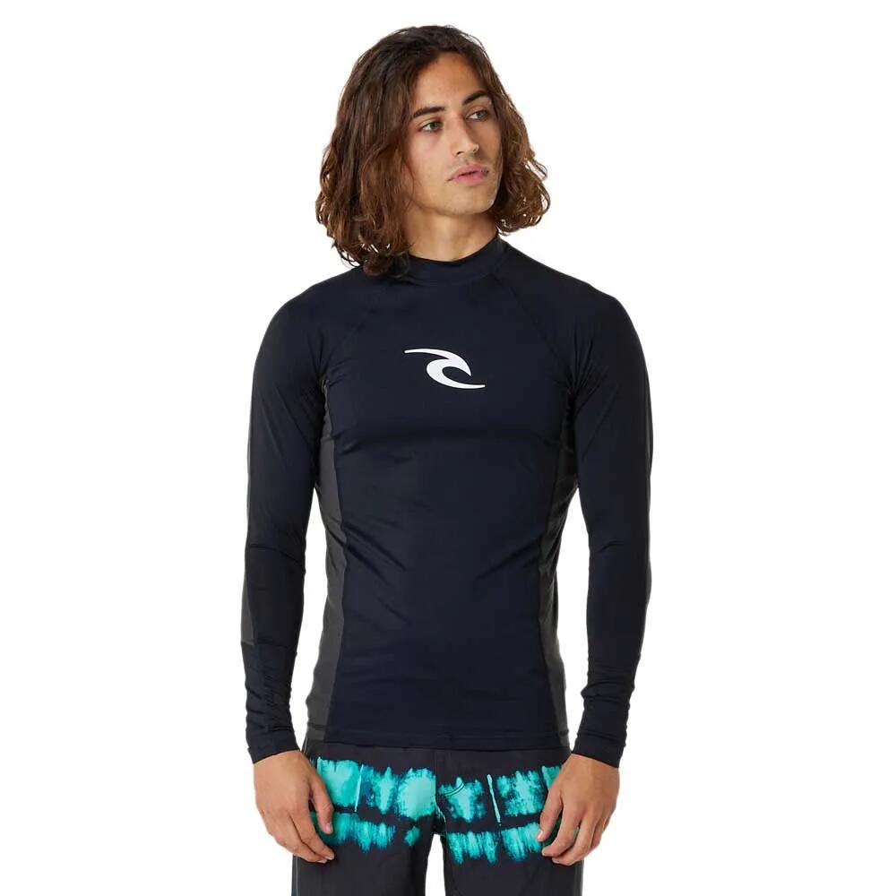 ラッシュガード - RIP CURL Waves UPF Perf Long Sleeve Rash Guard （ Black ） [t]