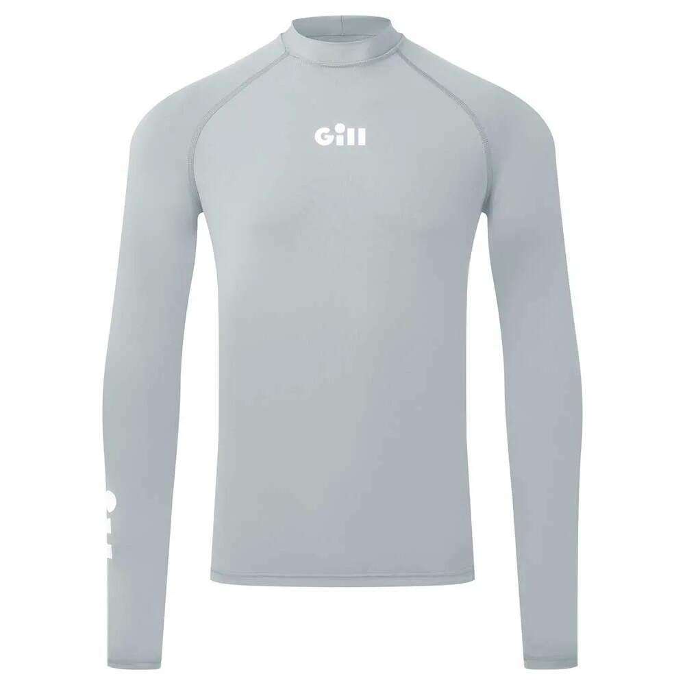 混雑時差し固める -  GILL Zenzero Long Sleeve Rash Guard （ Light Grey ）  [t]