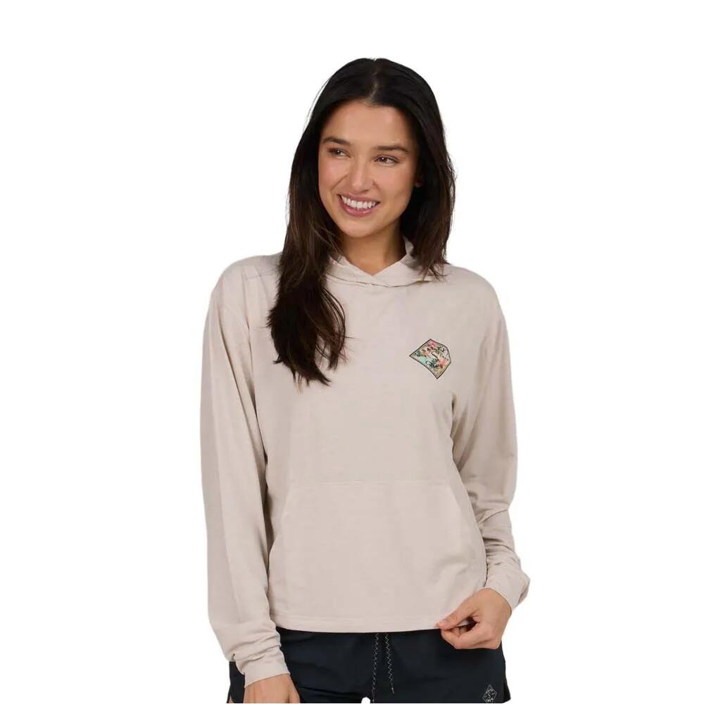 ラッシュガード - SALTY CREW Tippet fill tech hoody Long Sleeve Rash Guard （ Oatmeal ） [t]