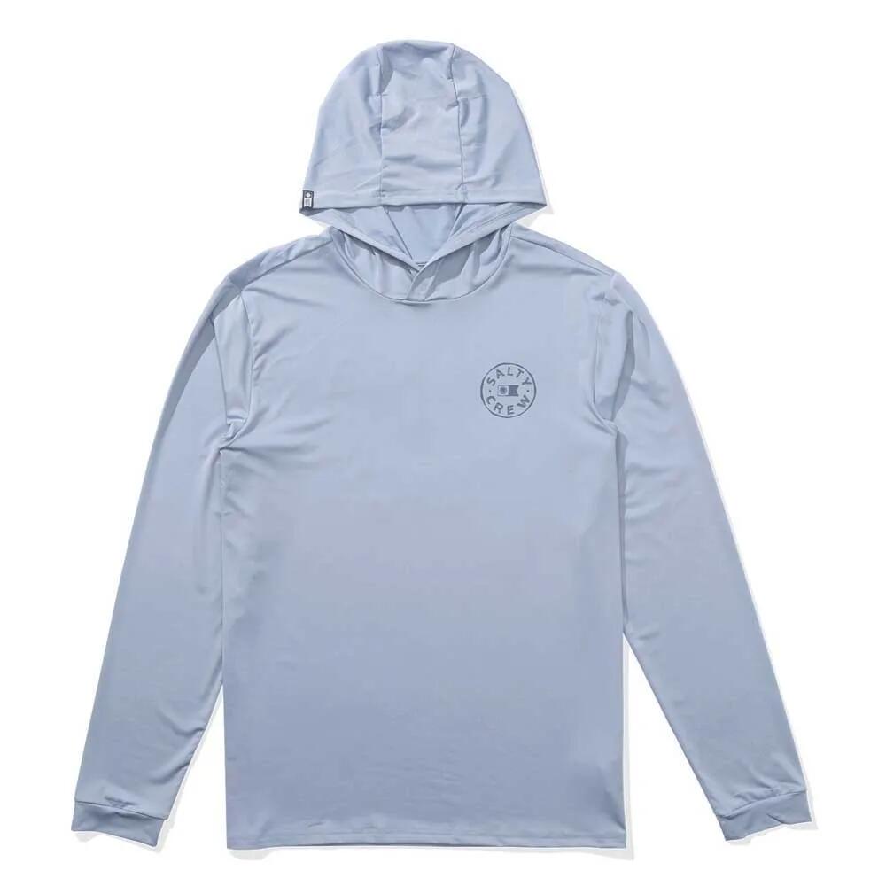 ラッシュガード - SALTY CREW Watermark hood sunshirt Long Sleeve Rash Guard （ Blue Fog ） [t]