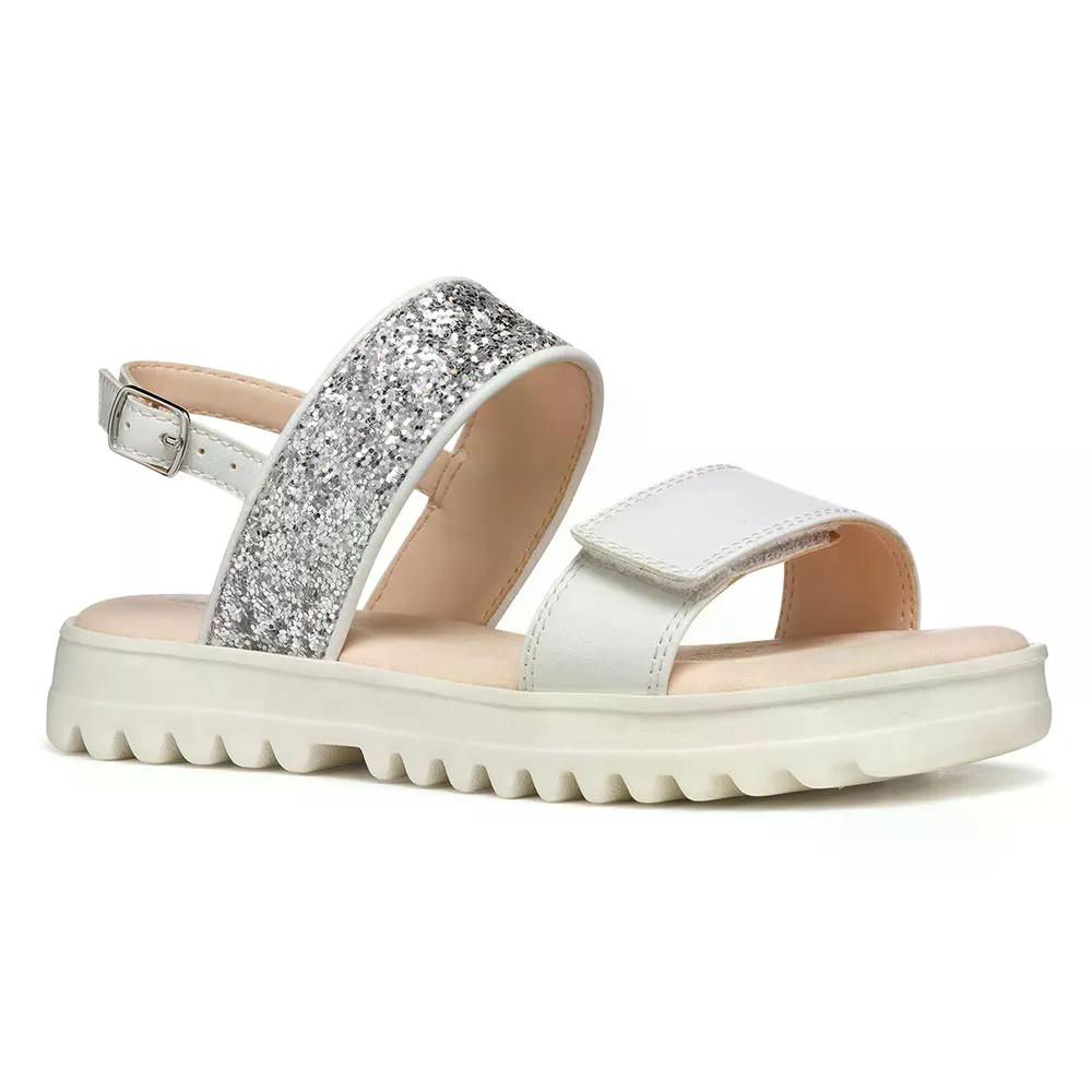 ジェオックス コラリー サンダル ガールズ （ White/LightSilver ） | GEOX Coralie sandals Girls [t]｜クライムスワールド 店