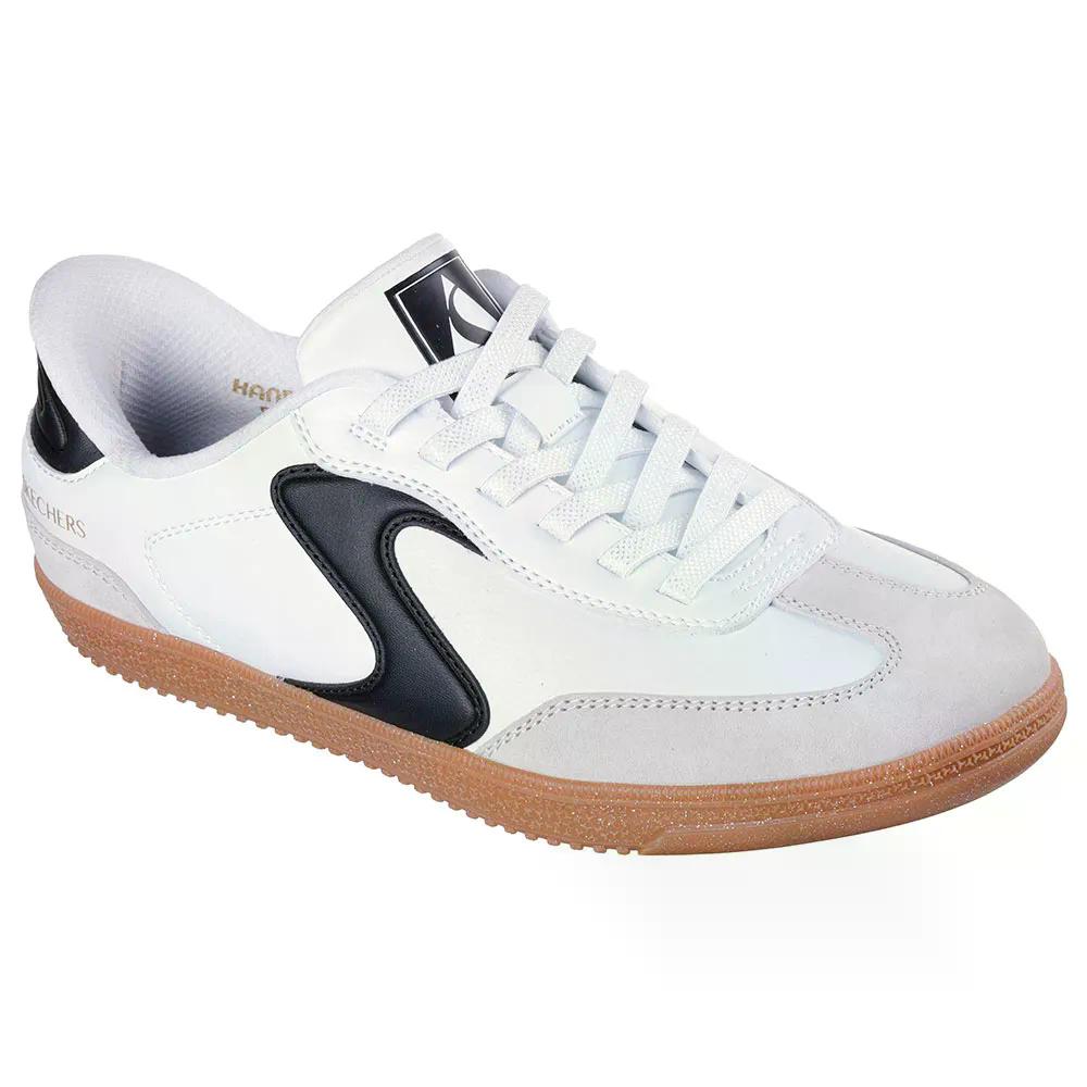 スケッチャーズ 熱っぽい打つこと スニーカー レディース （ WhiteDuraleather/BlackLeather/Trim ） | SKECHERS Hotshot Sneakers Woman  [t]