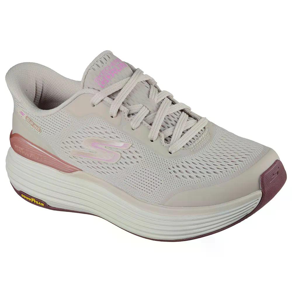 スケッチャーズ マックス クッショニング サスペンション Chr スニーカー レディース （ NaturalSynthetic/Trim ） | SKECHERS