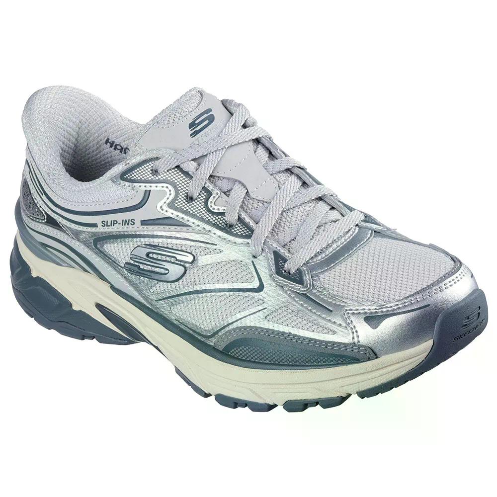 スケッチャーズ ねばり強さ 運動競技 スニーカー レディース （ SilverDuraleather/GrayMesh/Trim ） | SKECHERS Stamina Sport Sneakers Woman  [t]