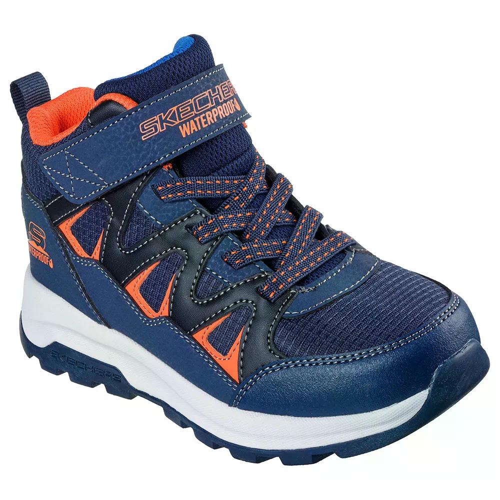 スケッチャーズ 黒風 ブレイザー キッズ スニーカー （ Navy\u0026OrangeSynthetic/NavyTextile/BlackTrim ） | SKECHERS Storm Blazer Kids Sneakers  [t]