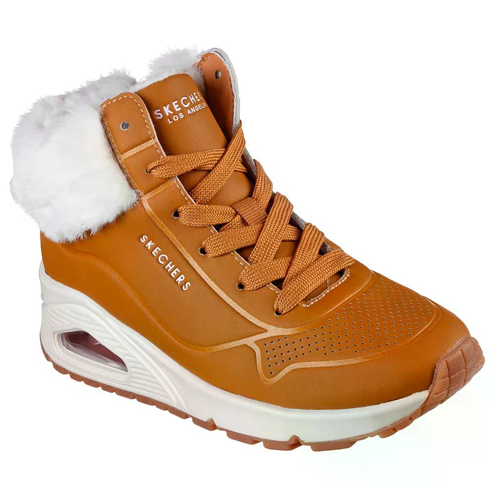 スケッチャーズ ウノ 不良化 エア湖 キッズ スニーカー （ ChessnutSynthetic/Trim ） | SKECHERS Uno Fall Air Kids Sneakers  [t]