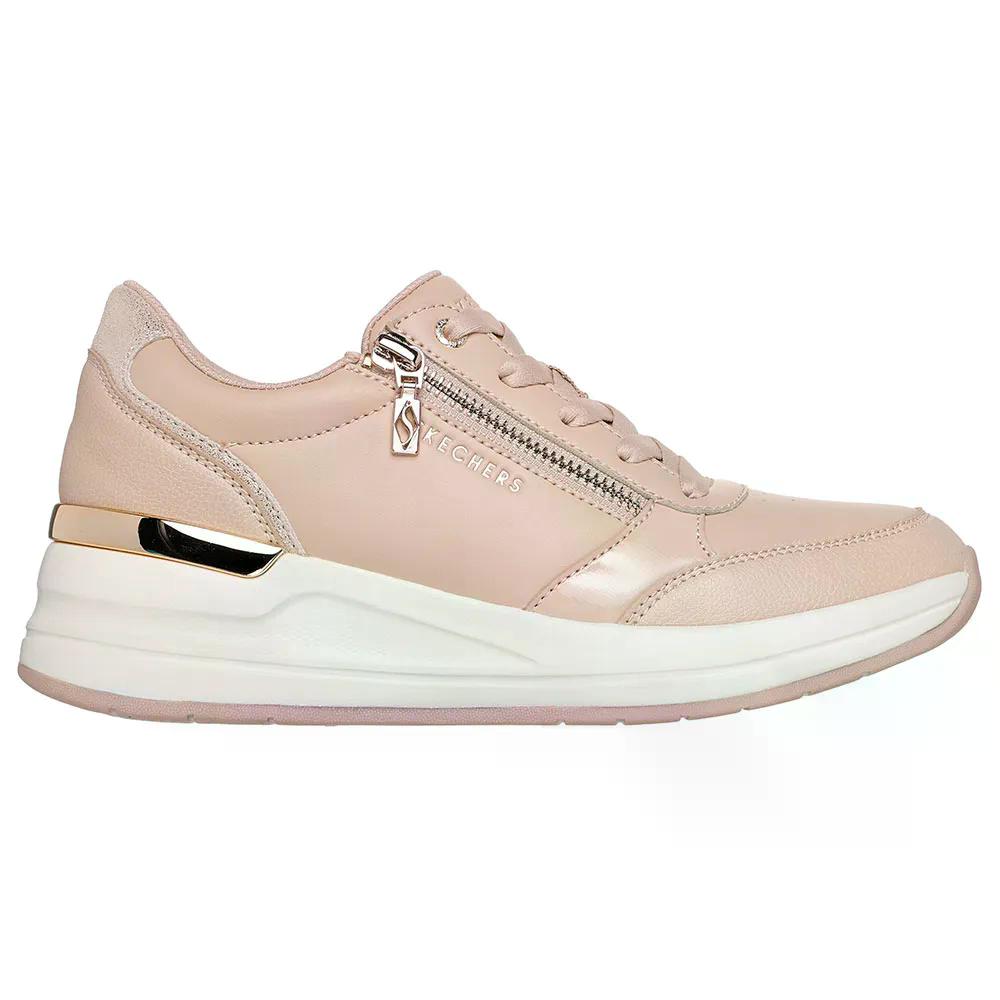 スケッチャーズ ビリオン 2 御機嫌 挙げ句のはて スニーカー レディース （ NaturalDuraleather/MetallicSuede ） | SKECHERS Billion 2 High End Sneakers Woman  [t]