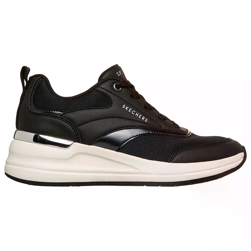 スケッチャーズ ビリオン 2 スニーカー レディース （ BlackDuraleather/Mesh/SilverTrim ） | SKECHERS Billion 2 Sneakers Woman  [t]