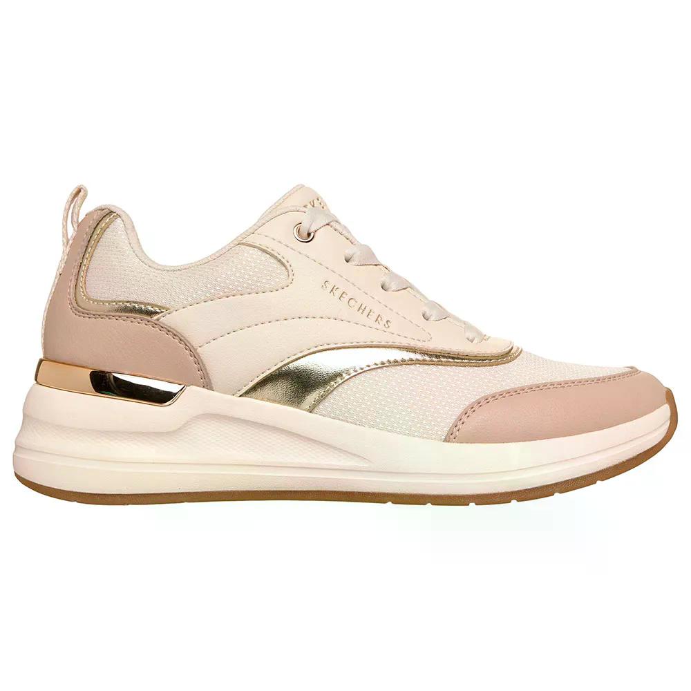 スケッチャーズ ビリオン 2 スニーカー レディース （ NaturalDuraleather/Mesh/GoldTrim ） | SKECHERS Billion 2 Sneakers Woman  [t]