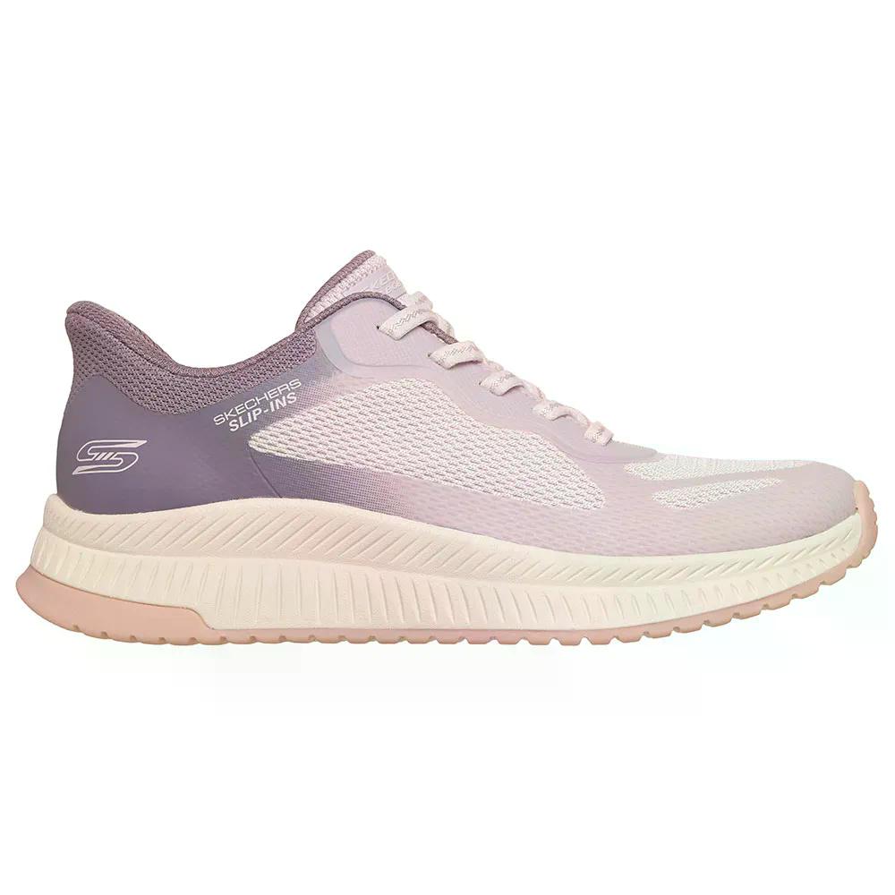 スケッチャーズ ボブス スクワッド 4 ステイプル ルック スニーカー レディース （ Purple-MultiMesh ） | SKECHERS BOBS Squad 4 Staple Look Sneakers Woman  [t]