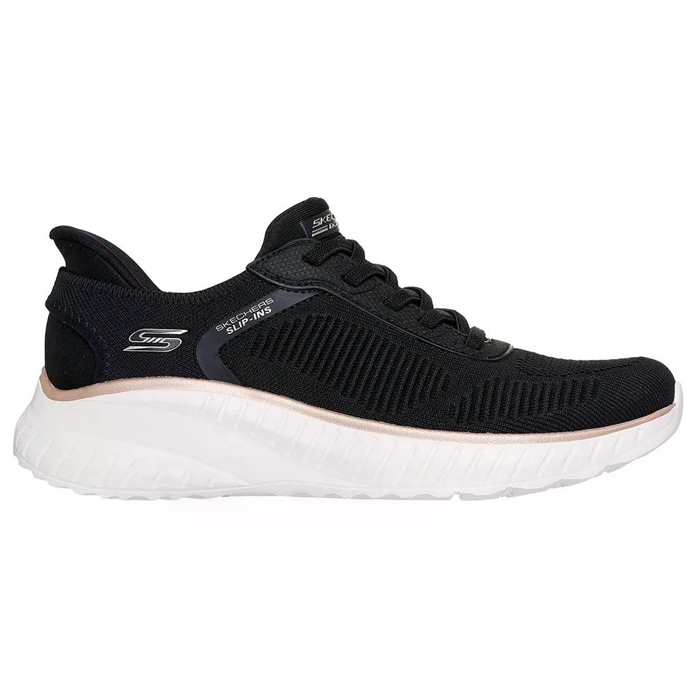 スケッチャーズ ボブス スクワッド 騒々しい混乱 カレント ムーサ スニーカー レディース （ Black/GoldTextile ） | SKECHERS BOBS Squad Chaos Current Muse Sneakers Woman  [t]