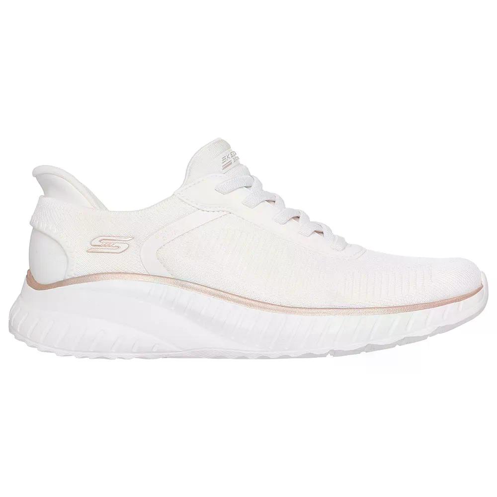 スケッチャーズ ボブス スクワッド 騒々しい混乱 カレント ムーサ スニーカー レディース （ White/GoldTextile ） | SKECHERS BOBS Squad Chaos Current Muse Sneakers Woman  [t]