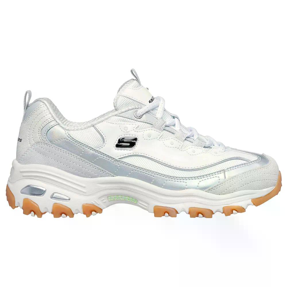 スケッチャーズ ディーライト ダズリング シャイン スニーカー レディース （ WhitePu/Mesh/IridescentAccent/GreyTrim ） | SKECHERS