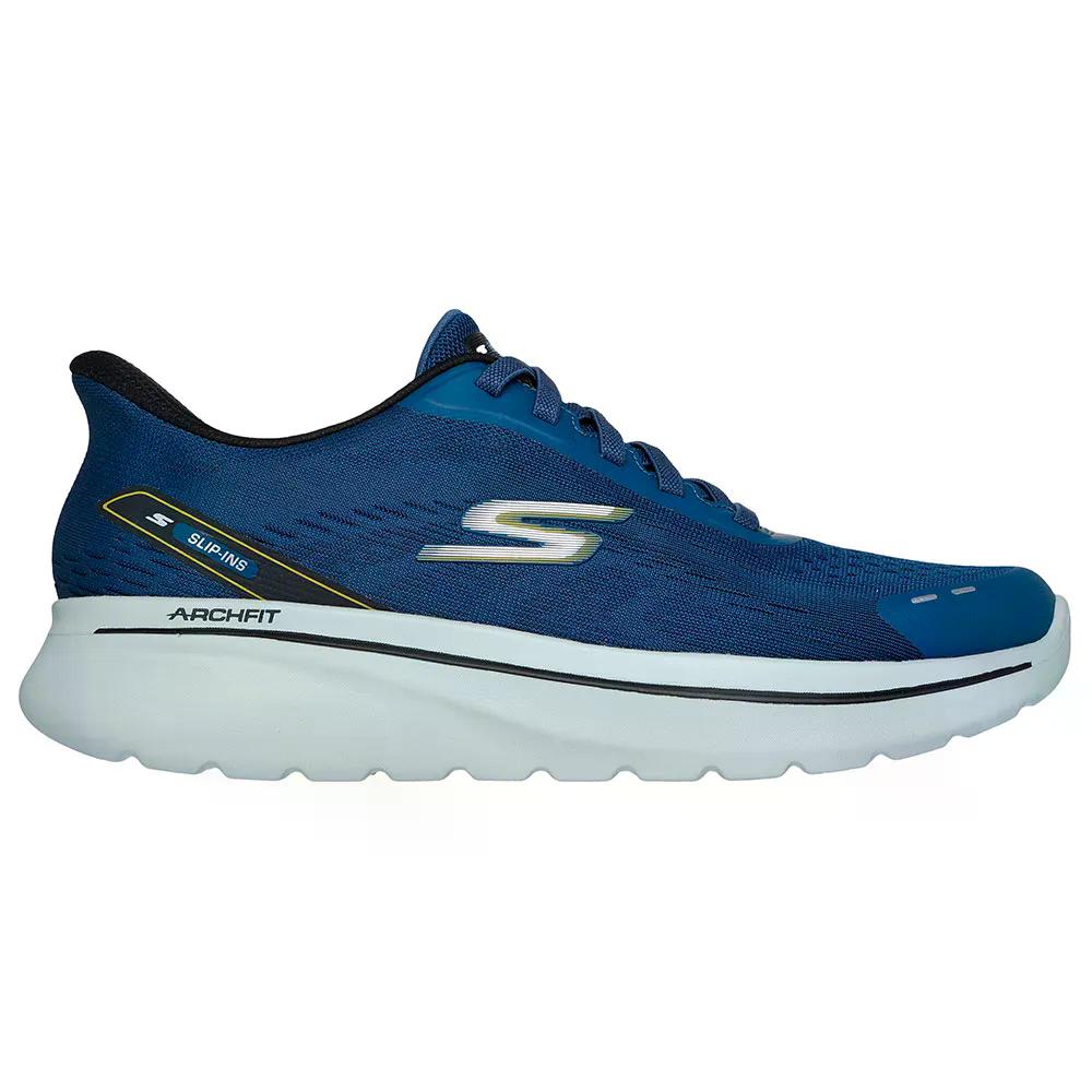スケッチャーズ ゴーウォーク アーチ形 相応う 喜ばせる ノーベンド スニーカー （ NavyTextile ） | SKECHERS GOwalk Arch Fit N-Joy Nobend Sneakers  [t]