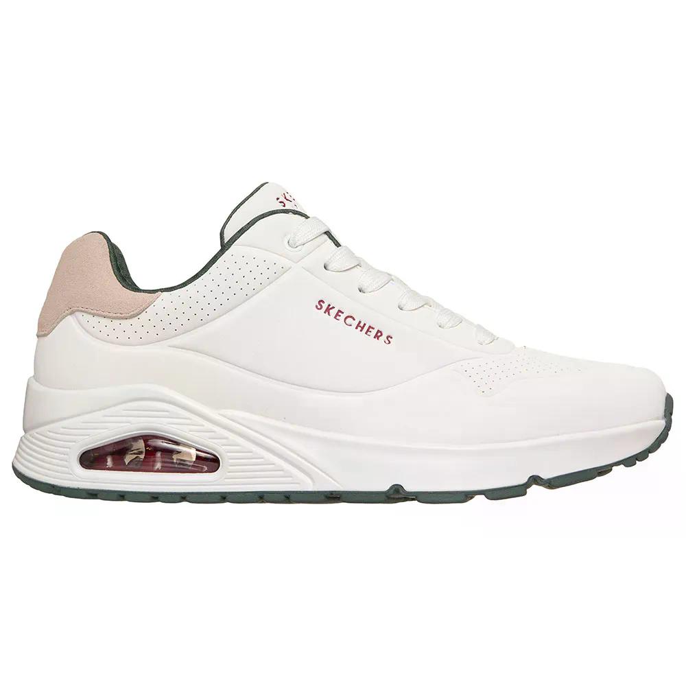 スケッチャーズ ウノ スーテッド オン 大気圏 スニーカー （ WhiteGreenDurabuck/Suede/GreenMeshTrim ） | SKECHERS Uno Suited On Air Sneakers  [t]