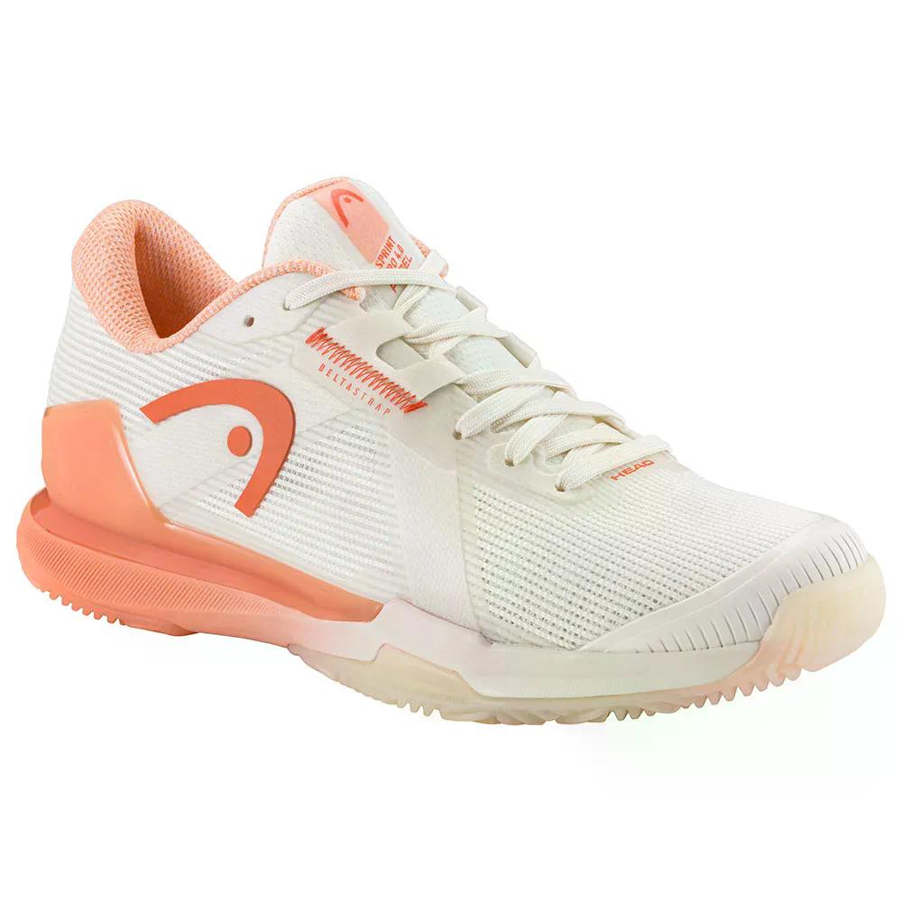 先端 疾走 労働者階級 4.0 パデル シューズ 成人女性 （ ChalkWhite/Coral ） | HEAD Sprint Pro 4.0 Padel Shoes woman  [t]