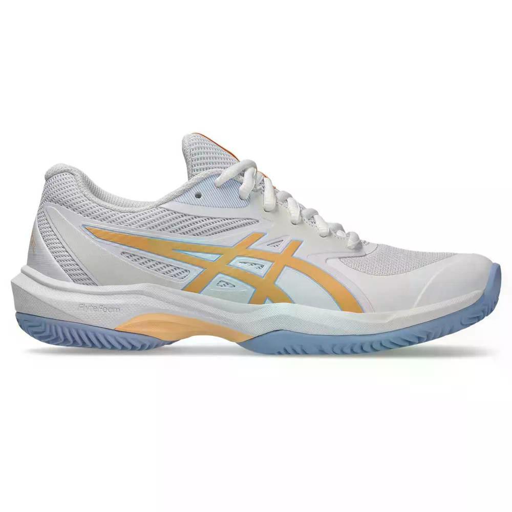 アシックス 力くらべ FF パデル シューズ 成人女性 （ White/OrangeGlow ） | ASICS Game FF Padel Shoes woman  [t]