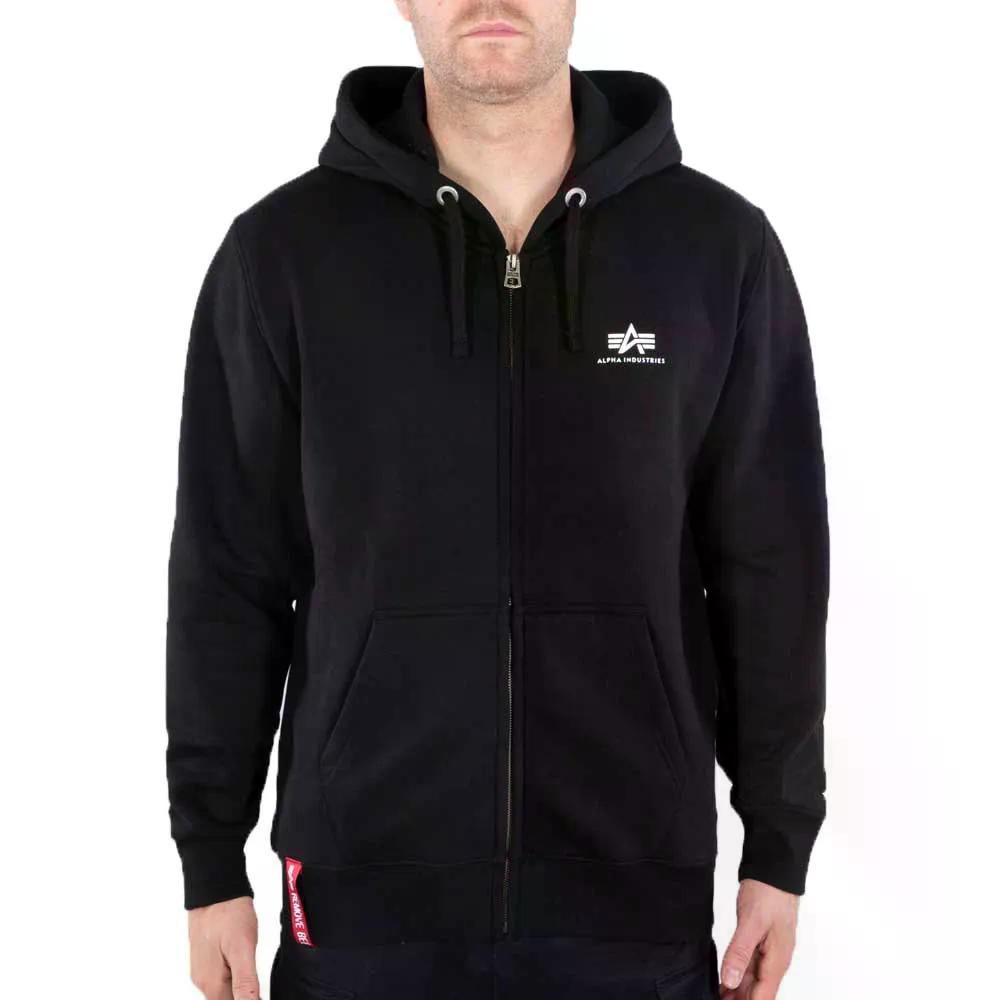 アルファ インダストリーズ ベーシック SL フルジップ スウェットシャツ （ Black ） | ALPHA INDUSTRIES Basic SL full zip sweatshirt [t]｜クライムスワールド 店