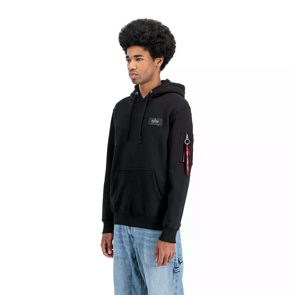 アルファ インダストリーズ バックプリント フーディー （ Black ） | ALPHA INDUSTRIES Back Print hoodie [t]｜クライムスワールド 店