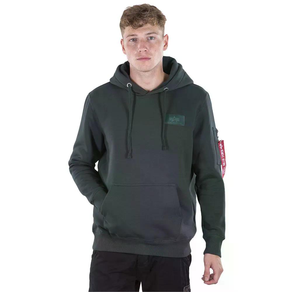 アルファ インダストリーズ バックプリント フーディー （ DarkPetrol ） | ALPHA INDUSTRIES Back Print hoodie [t]｜クライムスワールド 店