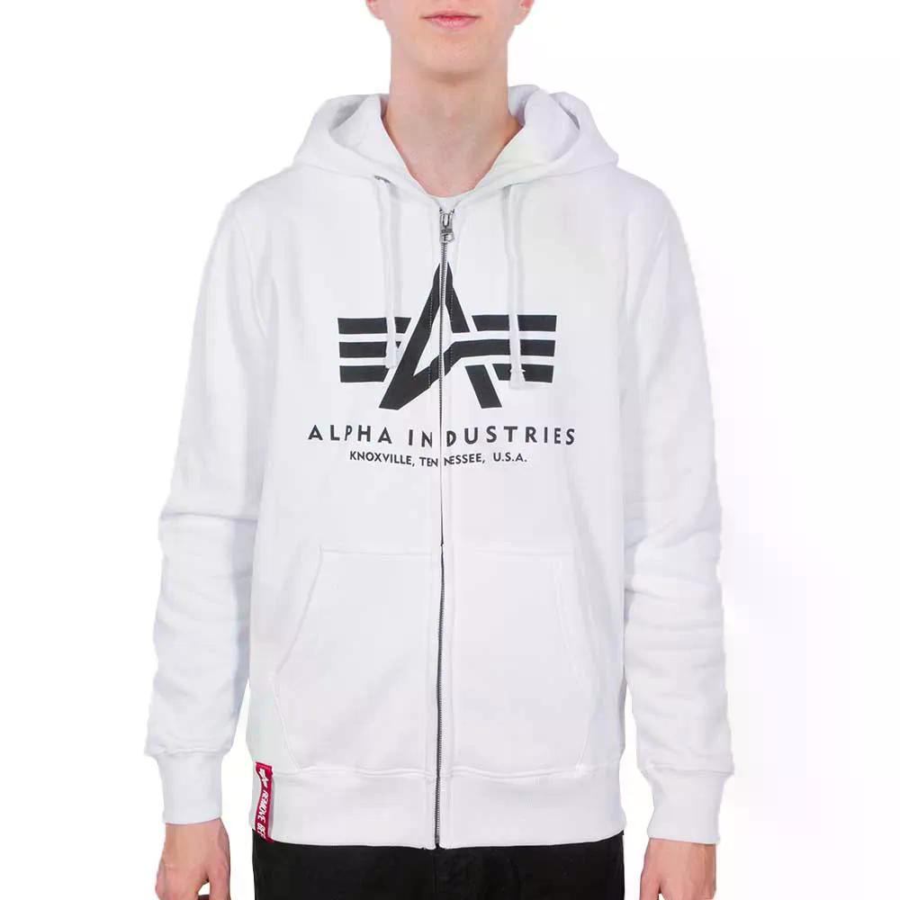 アルファ インダストリーズ ベーシック フルジップ スウェットシャツ （ White ） | ALPHA INDUSTRIES Basic full zip sweatshirt [t]