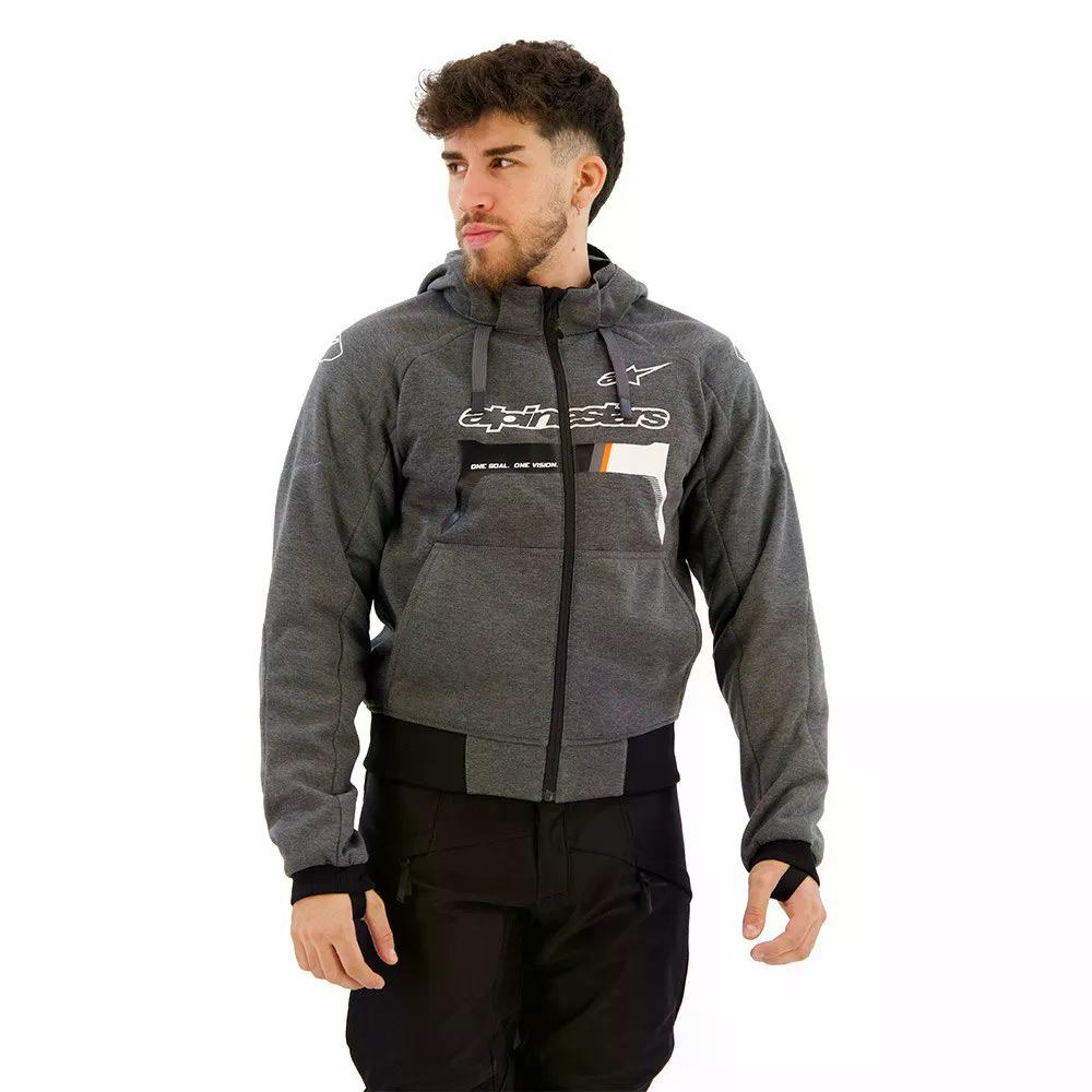 アルパインスターズ クローム イグニッション フルジップ トレーナー （ MelangeDarkGrey/White ） | ALPINESTARS Chrome Ignition full zip sweatshirt  [t]
