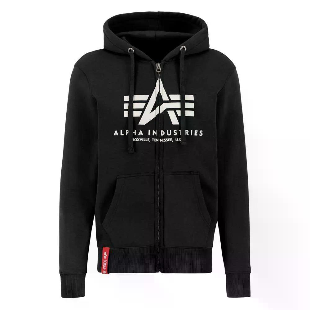 アルファ インダストリーズ ベーシック フルジップ スウェットシャツ （ Black ） | ALPHA INDUSTRIES Basic full zip sweatshirt [t]