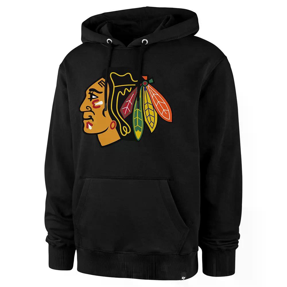 47 NHL シカゴ ブラックホークス インプリント バーンサイド HH004PEMIBR546609 フーディー （ JetBlack ） | 47 NHL Chicago Blackhawks Imprint Burnside [t]｜クライムスワールド 店