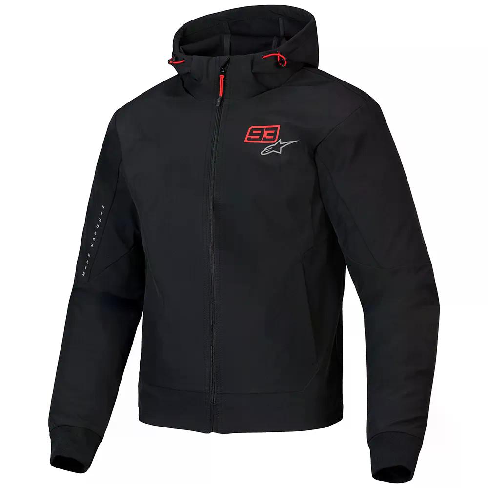 アルパインスターズ MM93 ラジウム テック フルジップ トレーナー （ Black/BrightRed ） | ALPINESTARS MM93 Radium Tech full zip sweatshirt  [t]