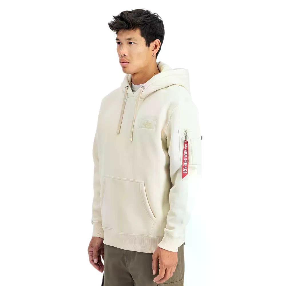 アルファ インダストリーズ バックプリント フーディー （ VintageWhite ） | ALPHA INDUSTRIES Back Print hoodie [t]｜クライムスワールド 店