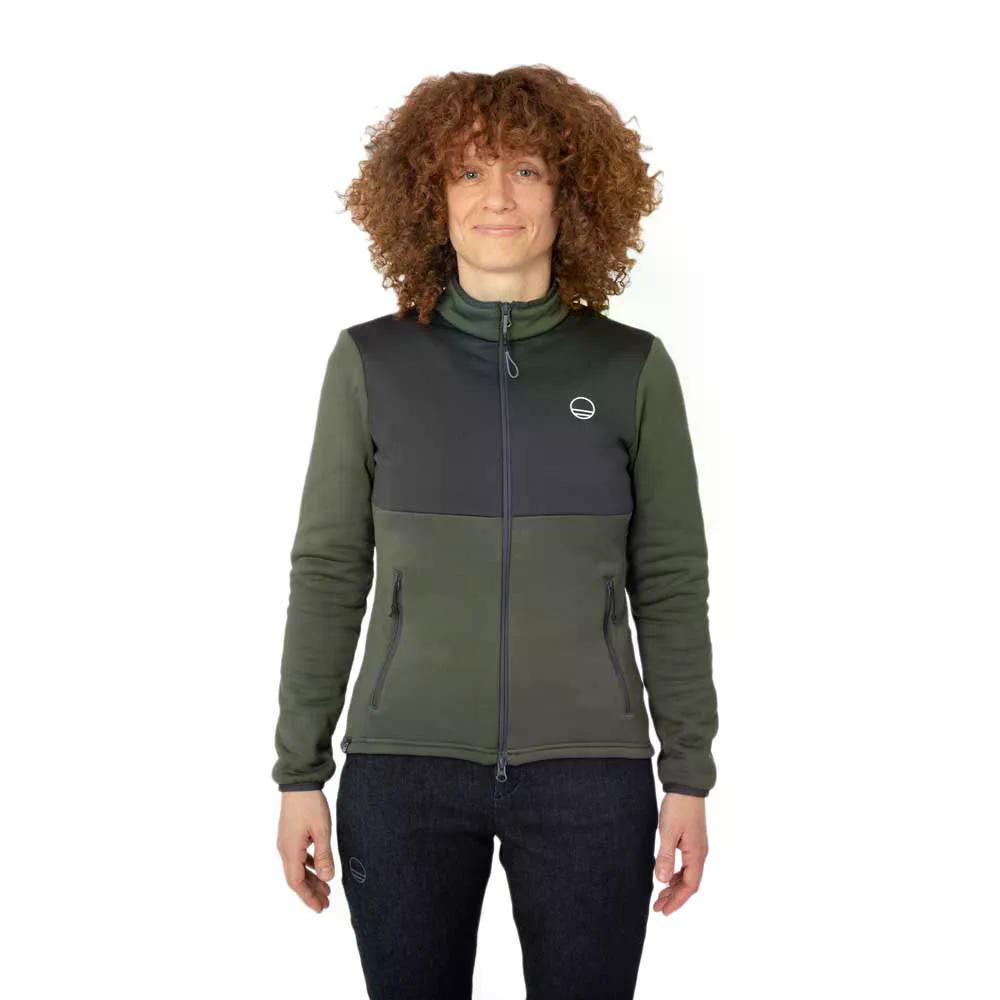 ワイルドカントリー スタミナ フルジップ スウェットシャツ レディース （ Greenspit/Onyx ） | WILDCOUNTRY Stamina full zip sweatshirt Woman  [t]