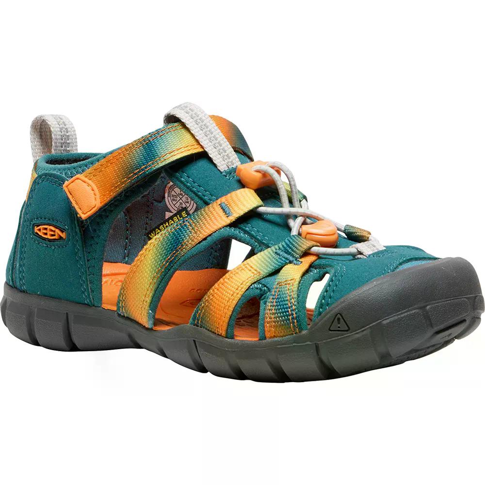 キーン シーキャンプ II CNX キッズ 若い者 山歩きブーツ （ OmbreMediterranea ） | KEEN Seacamp II CNX Kids Youth Hiking Boots  [t]